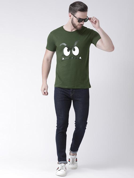 green chest print t-shirt - 16274416 - Zoom Image - 4