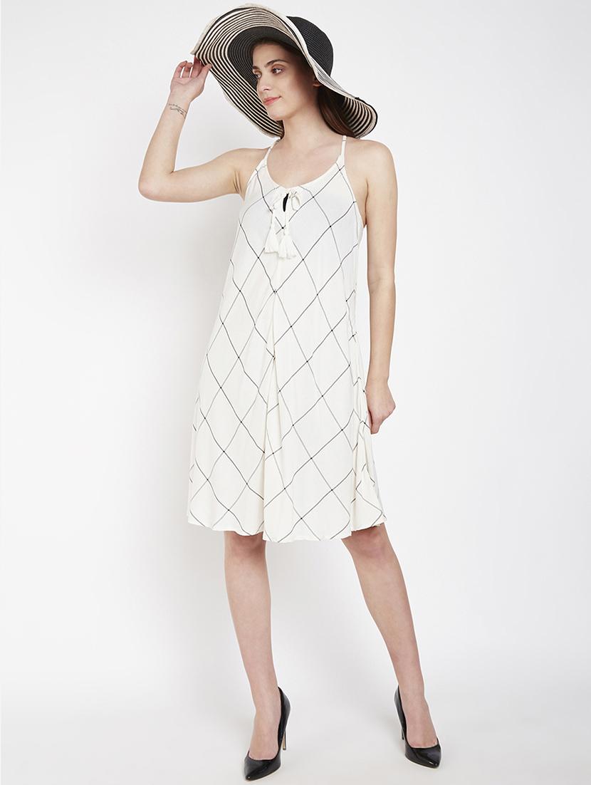 cami neck grid dress - 16274744 - Zoom Image - 4
