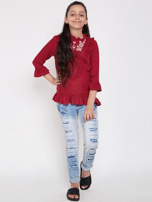 red viscose regular top - 16274930 - Standard Image - 4