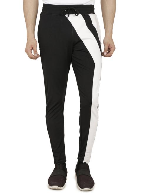 black ankle length track pant - 16275885 - Standard Image - 1