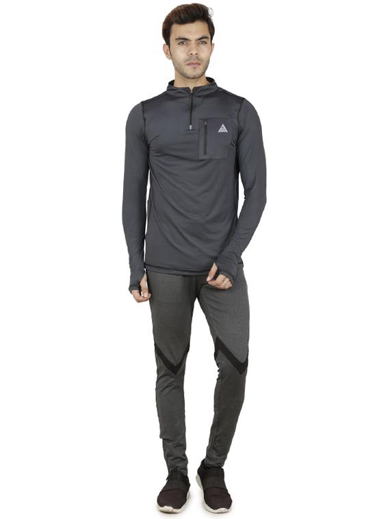 grey polyester thumb hole tshirt - 16275898 - Zoom Image - 4