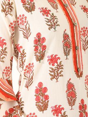 bell sleeved kurta with palazzo set - 16277109 - Standard Image - 4