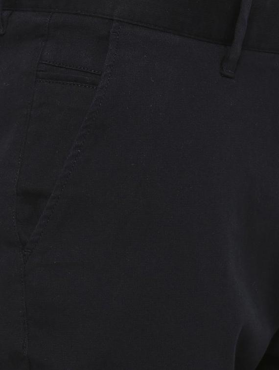 navy blue solid chinos - 16278035 - Zoom Image - 4