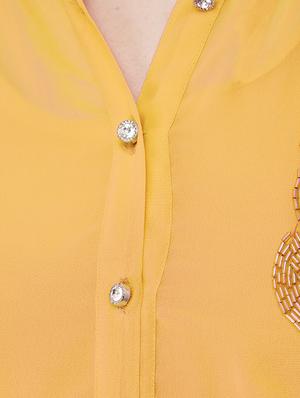embellished high-low kurta - 16279393 - Standard Image - 4