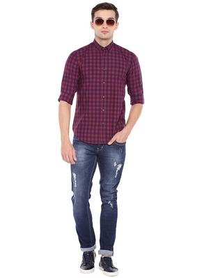red cotton casual shirt - 16279715 - Standard Image - 4