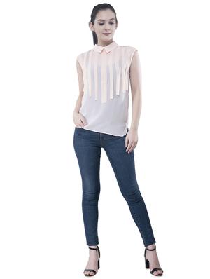 peter pan collar sheer top - 16280421 - Standard Image - 4