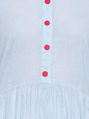 floral cotton flared kurta - 16281058 - Standard Image - 4