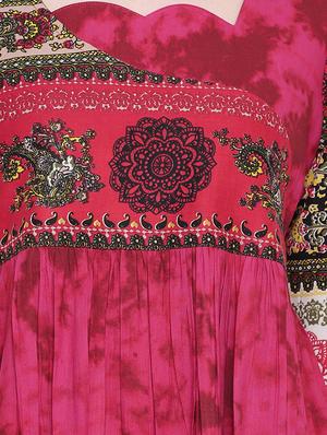 printed flared kurta - 16281069 - Standard Image - 4