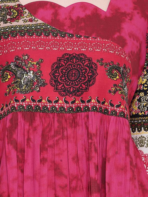 printed flared kurta - 16281069 - Zoom Image - 4