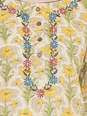 Embroidered straight kurta - 16281082 - Standard Image - 4
