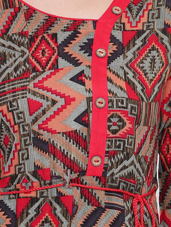 Geometrical flared kurta - 16281095 - Zoom Image - 4