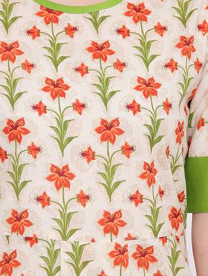 Floral a-line kurta - 16281127 - Standard Image - 4