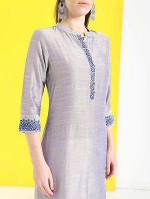 block print straight kurta - 16281157 - Standard Image - 4