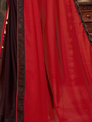 color block half & half saree with blouse - 16281784 - Standard Image - 4
