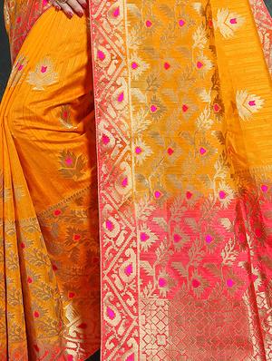 Zari banarasi saree with blouse - 16282124 - Standard Image - 4
