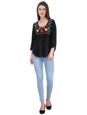 long sleeved embroidered top - 16282552 - Standard Image - 4