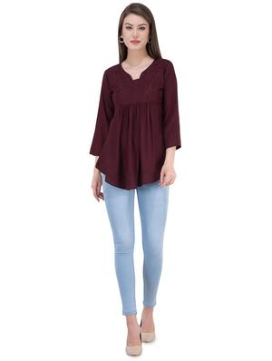 gather detail embroidered top - 16282554 - Standard Image - 4