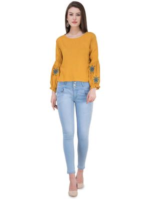 embroidered long sleeved top - 16282557 - Standard Image - 4