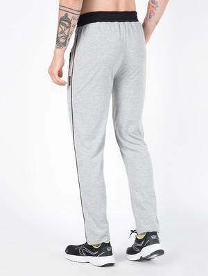 grey solid full length track pant - 16282597 - Standard Image - 4