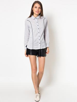 piping detail long sleeved shirt - 16282886 - Standard Image - 4
