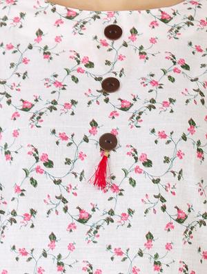 Floral straight kurta - 16285688 - Standard Image - 4