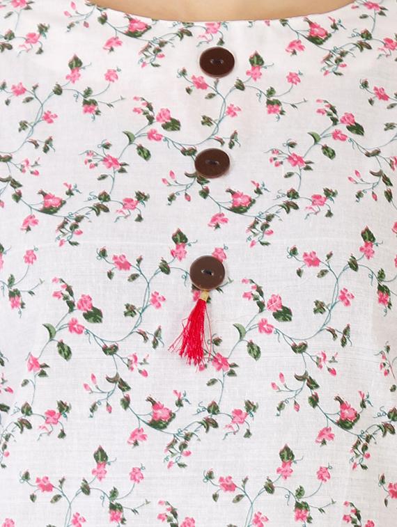 Floral straight kurta - 16285688 - Zoom Image - 4