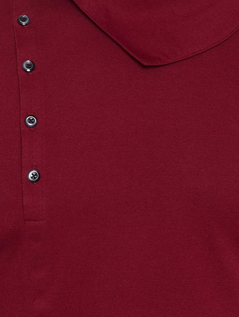 maroon solid long kurta - 16285846 - Zoom Image - 4