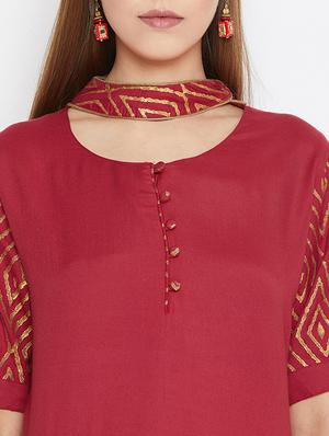 high-low kurta legging set - 16286140 - Standard Image - 4