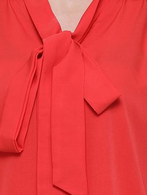 tie knot neck gathered top - 16286151 - Standard Image - 4