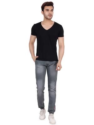 grey denim joggers - 16286418 - Standard Image - 4