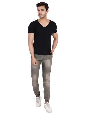 grey denim joggers - 16286420 - Standard Image - 4