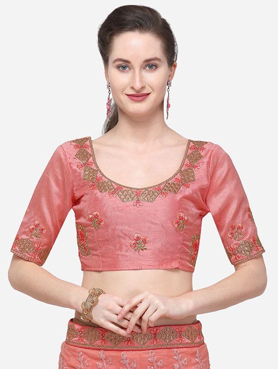floral embroidered flared lehenga - 16287450 - Zoom Image - 4