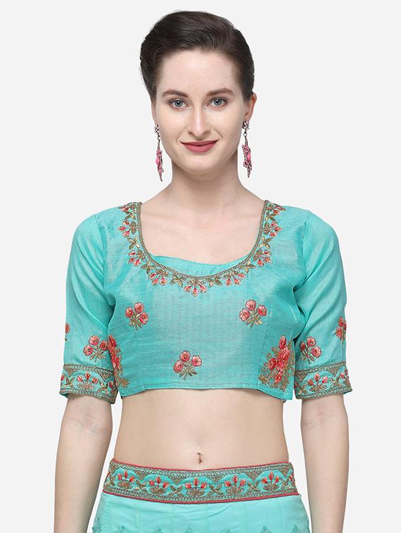 floral embroidered flared lehenga - 16287454 - Zoom Image - 4