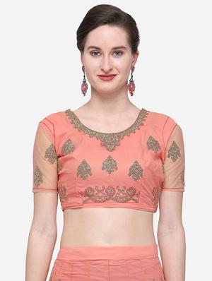 floral embroidered flared lehenga - 16287461 - Standard Image - 4
