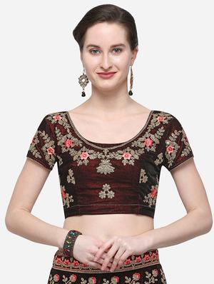 embroidered flared lehenga - 16287469 - Standard Image - 4