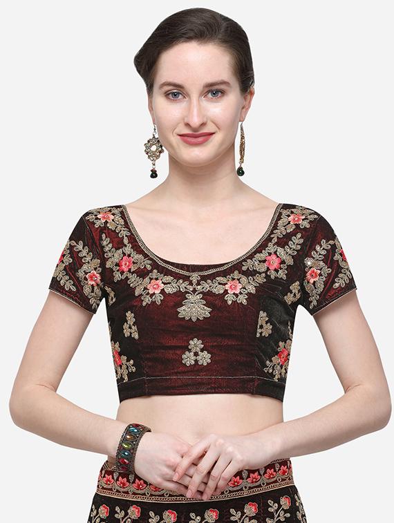 embroidered flared lehenga - 16287469 - Zoom Image - 4