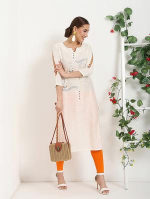 digital printed straight kurta - 16287699 - Standard Image - 4