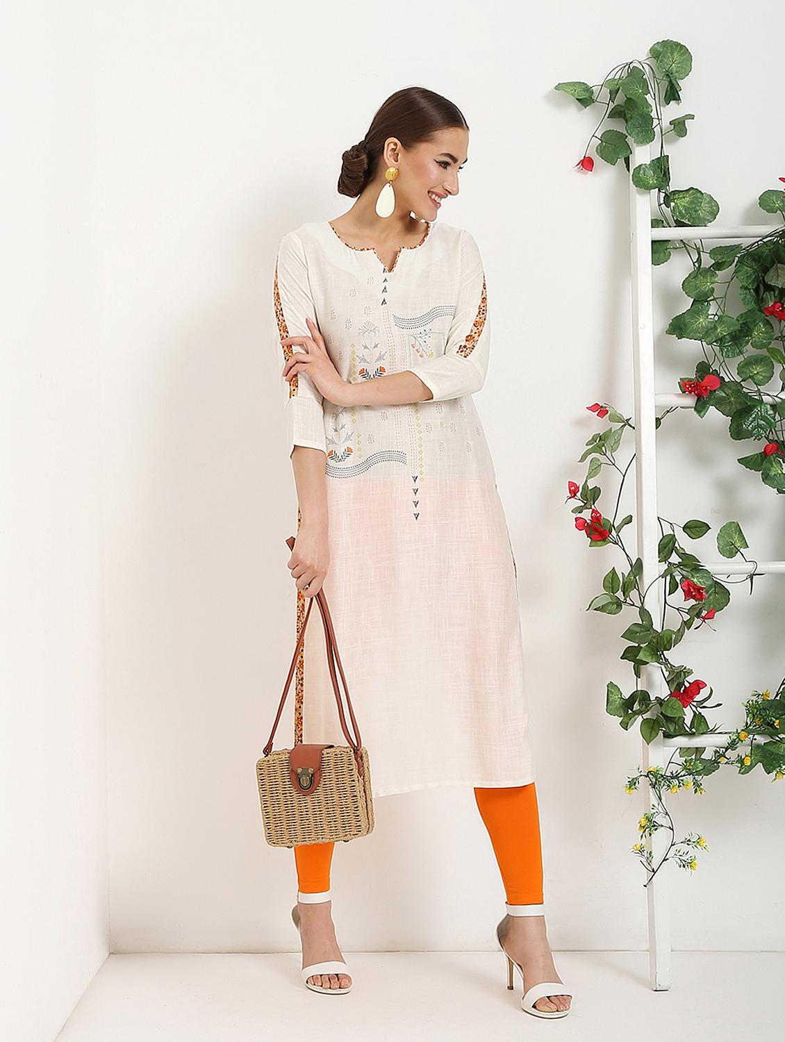 digital printed straight kurta - 16287699 - Zoom Image - 4
