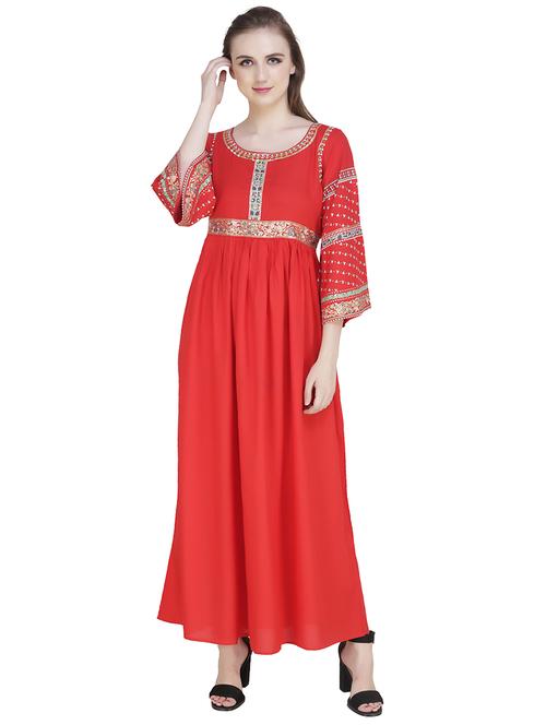 embellished fit & flare gown - 16287753 - Standard Image - 1