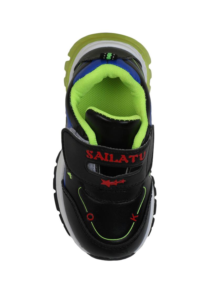 black leatherette sports shoe - 16287787 - Zoom Image - 4