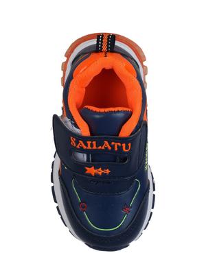 blue leatherette sports shoes - 16287789 - Standard Image - 4
