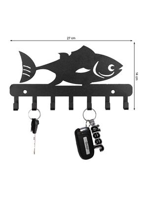 Sehaz Artworks Metel Wall Hooks for keys | 7 Hook Fish Wall Rack Holder for Kitchen Utensil | Hat Rack - 16289595 - Standard Image - 4