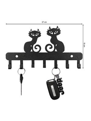 Sehaz Artworks Metel Wall Hooks for keys | 7 Hook Two-cat Wall Rack Holder for Kitchen Utensil | Hat Rack - 16289603 - Standard Image - 4