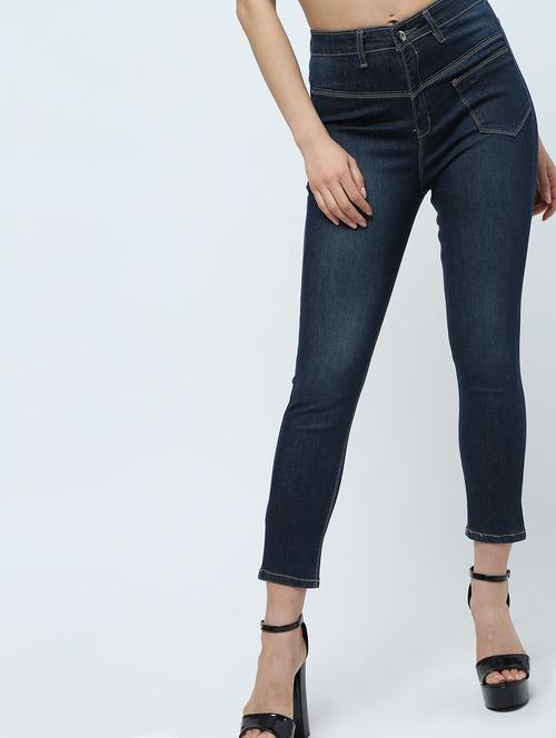 high rise stone washed jeans - 16289706 - Standard Image - 1