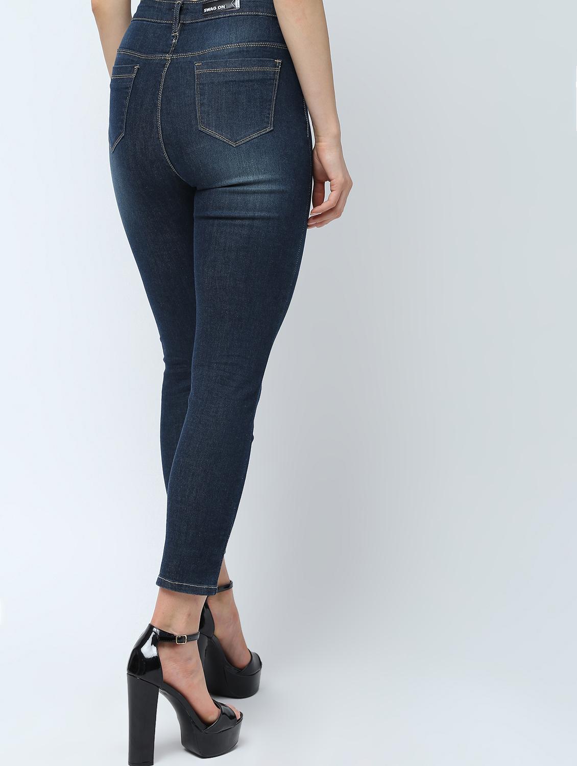 high rise stone washed jeans - 16289706 - Zoom Image - 4
