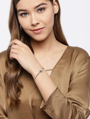 silver brass cuffs bracelet - 16290211 - Standard Image - 4