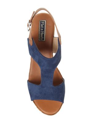 blue ankle strap sandals - 16290302 - Standard Image - 4