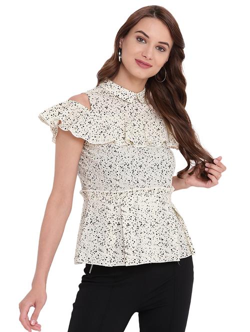 peter pan collar peplum top - 16291704 - Standard Image - 1