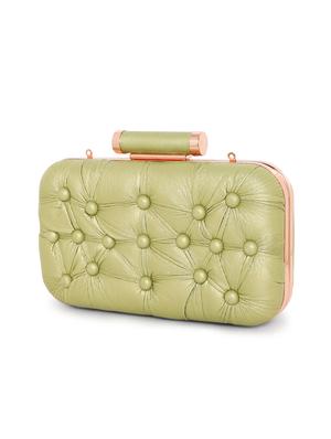 green leatherette (pu) regular clutch - 16292171 - Standard Image - 4