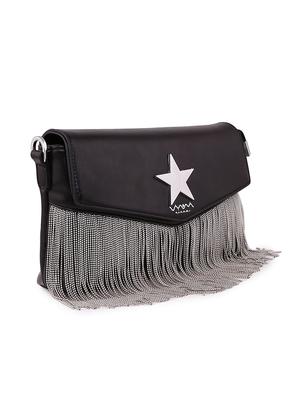 black leatherette (pu) regular sling bag - 16292263 - Standard Image - 4